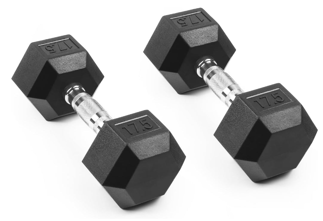 LIONSCOOL Rubber Encased Hex Dumbbells LIONSCOOL