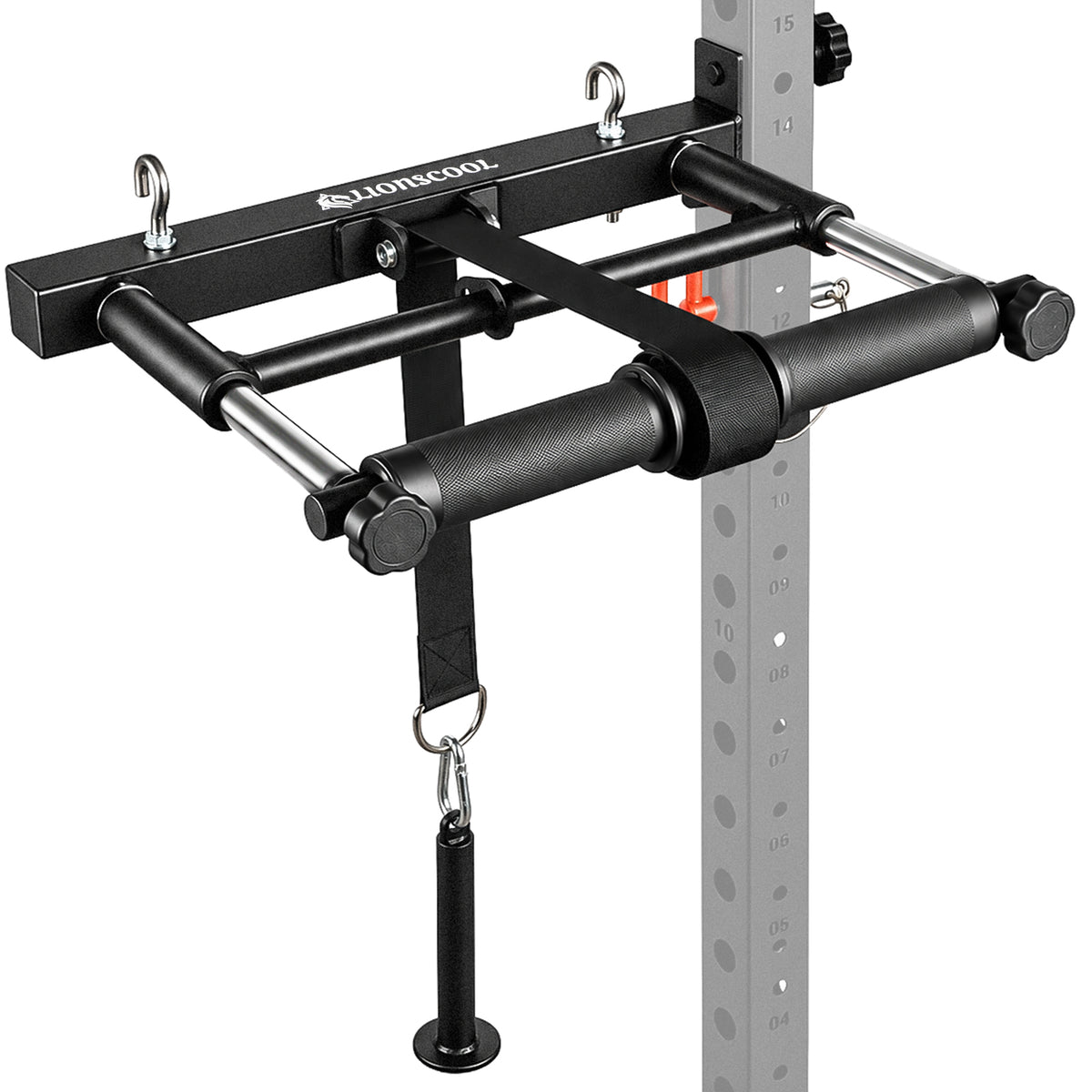 LIONSCOOL Rack Mounted Forearm Strengthener, Wrist Roller with Grip Trainer LIONSCOOL