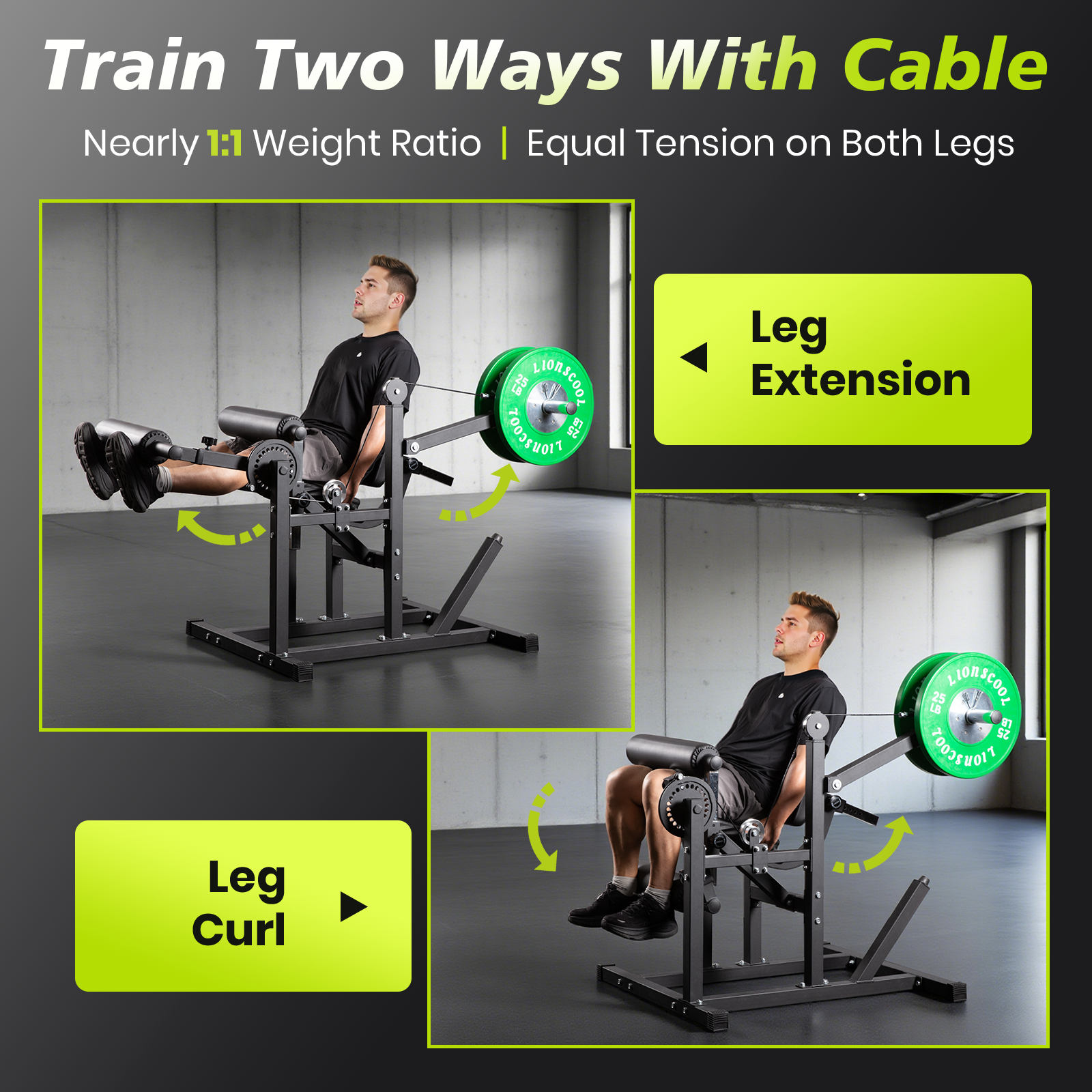 Lionscool Seated Curl Extension Machine LIONSCOOL