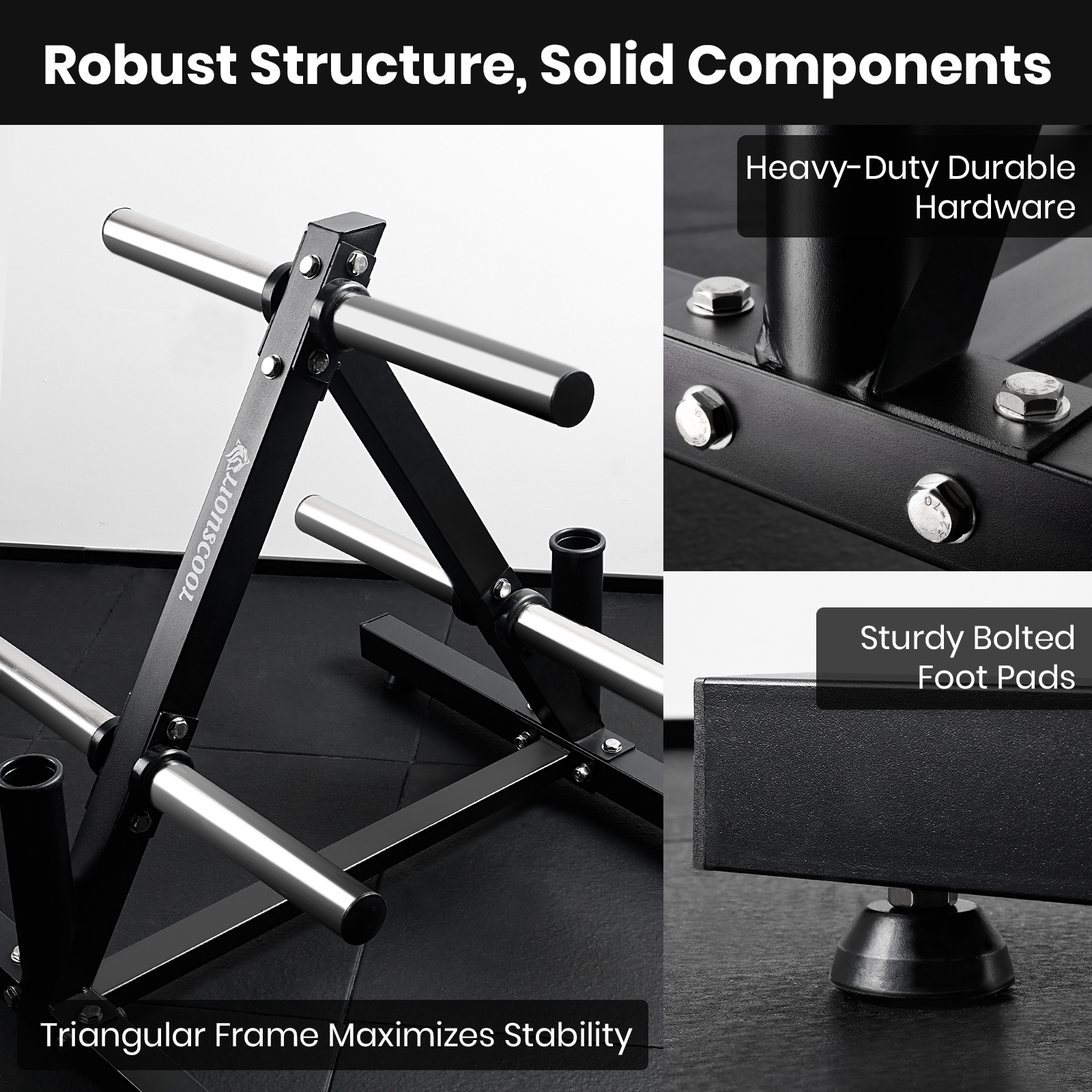 Olympic Weight Plate Tree Bumper Plate Storage Rack LIONSCOOL