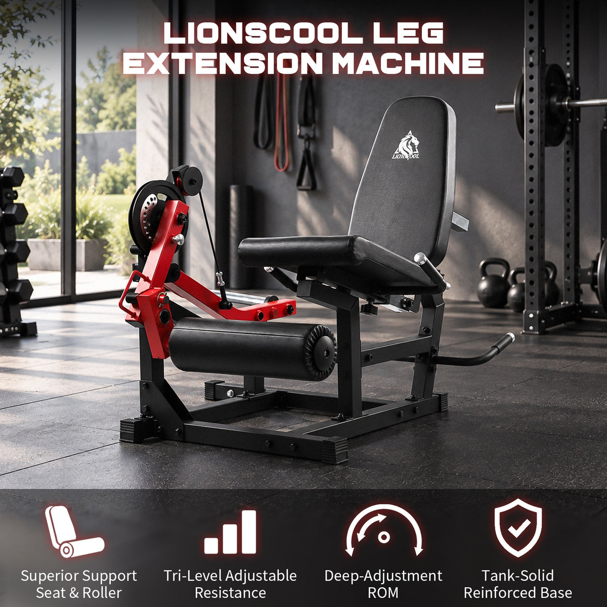 LIONSCOOL KAIROS Leg Extension & Curl Machine