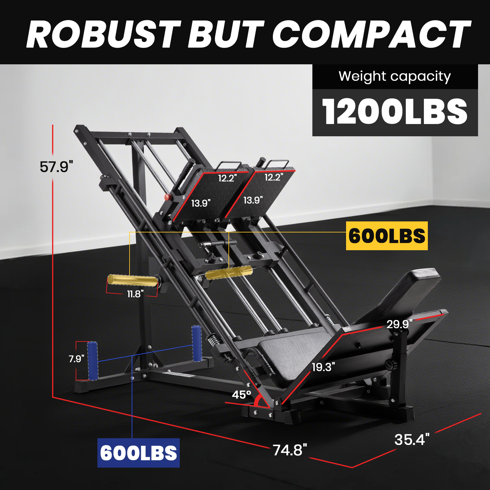 LIONSCOOL LP01 3-in-1 Iso Leg Press Hack Squat Machine LIONSCOOL
