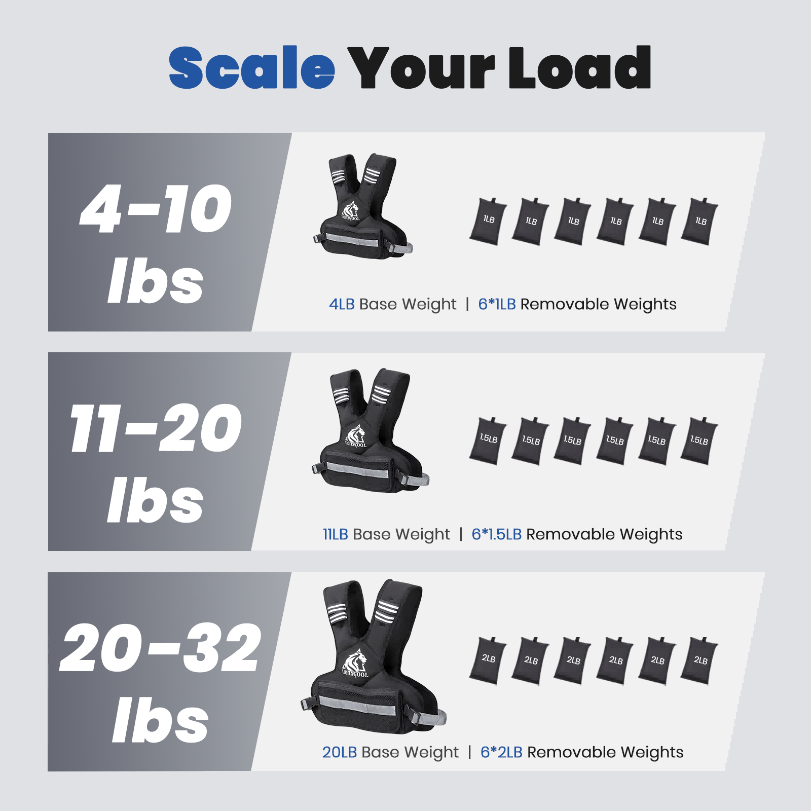Lionscool Training Weight Vest LIONSCOOL