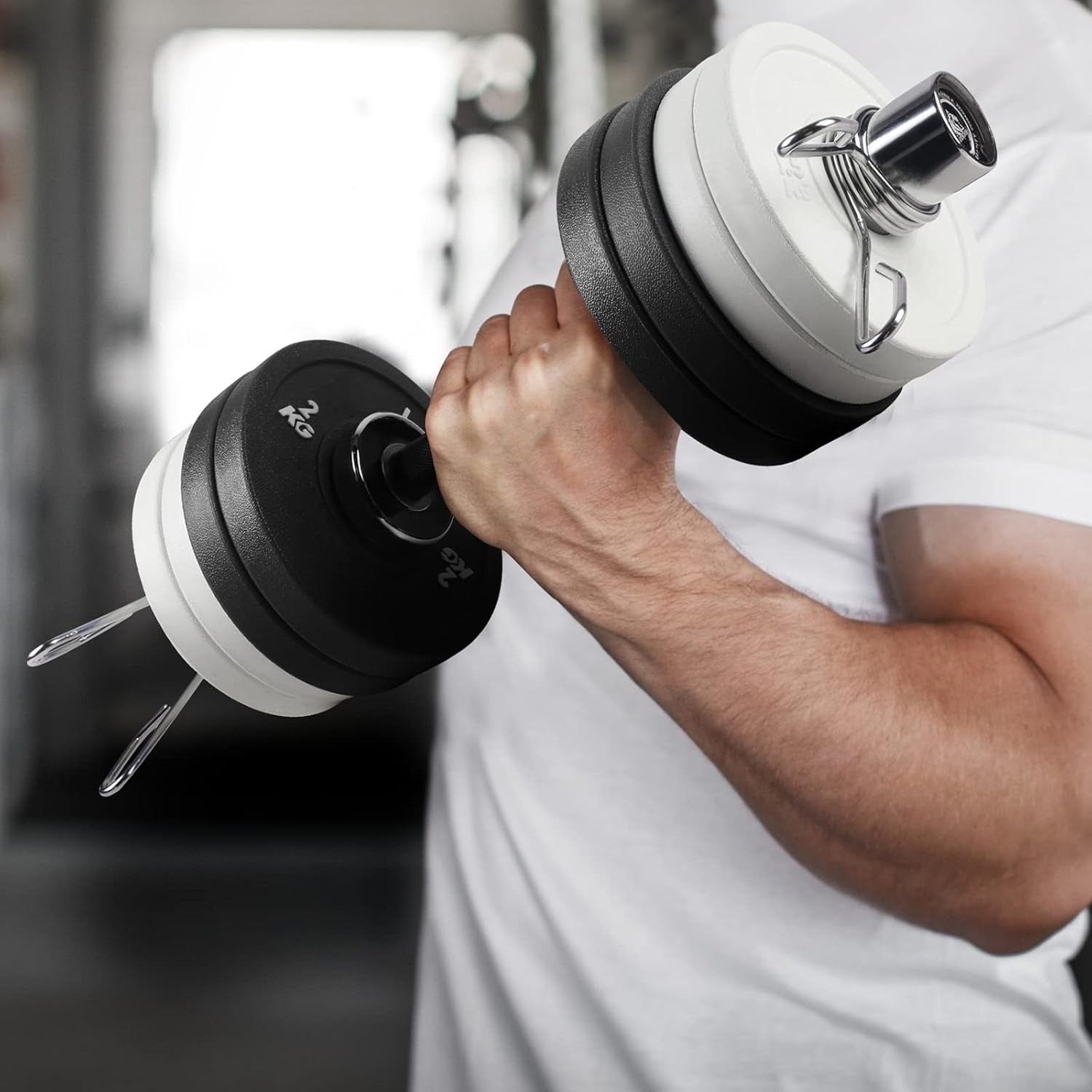 Loadable Dumbbell Bar Set – 16”/20” Olympic Handles LIONSCOOL