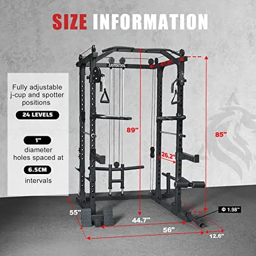 LIONSCOOL Power Rack & Power Cage