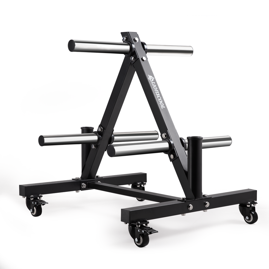 Olympic Weight Plate Tree Bumper Plate Storage Rack LIONSCOOL