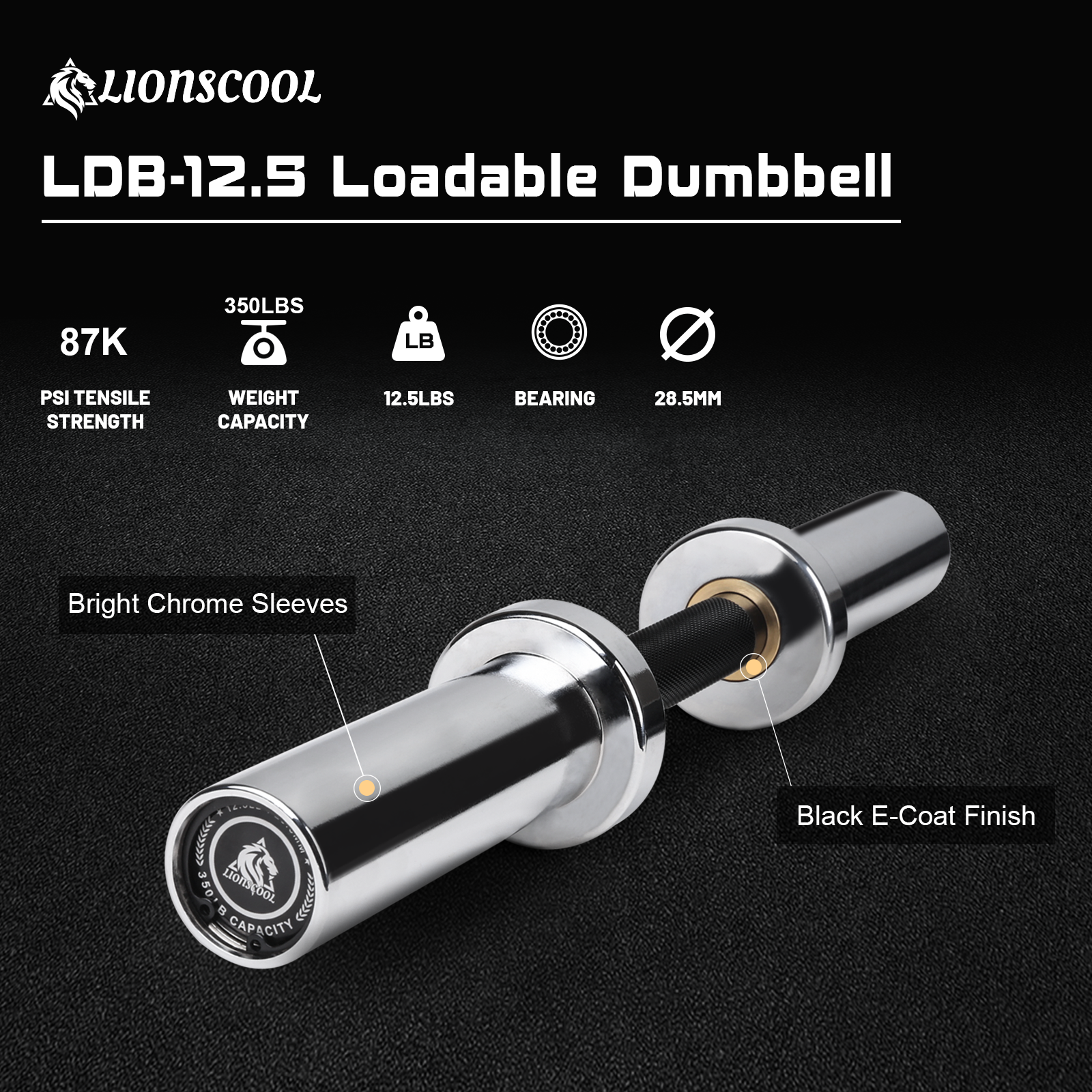 16"/20” Loadable Dumbbells Pairs in Commercial Grade, Heavy Duty Olympic Dumbbell Bar/Handle for Strength Training, Compatible with 2’’ Standard Plates
