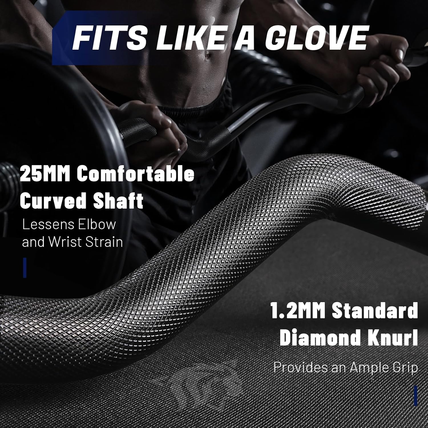 LIONSCOOL Curl bar for Strength Training and Olympic Weightlifting, 2 Inch Bar for Squats, Curls, Deadlifts, Presses, Hip Thrusts, 350LBS Weight Capacity Available(EZ Bar+85LB grip weight plates)