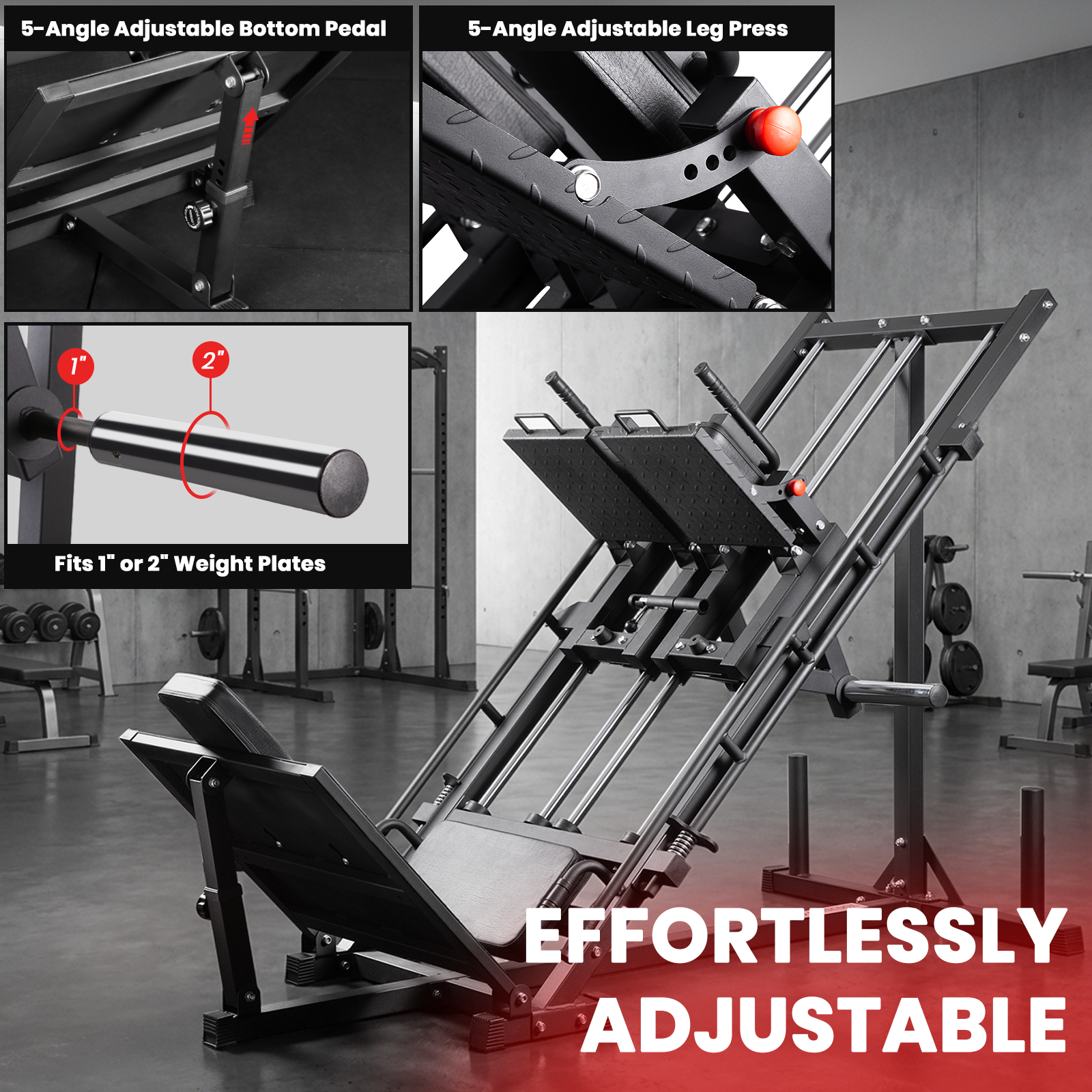 LIONSCOOL Iso Leg Press Hack Squat 3-in-1 Machine LIONSCOOL