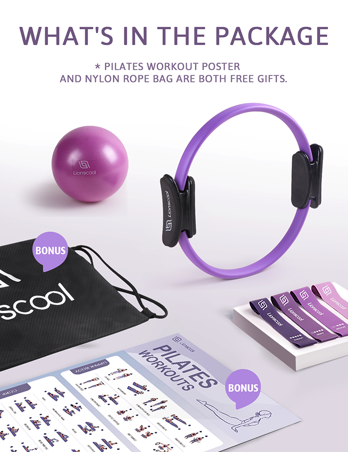 LIONSCOOL PILATES RING SET - Purple