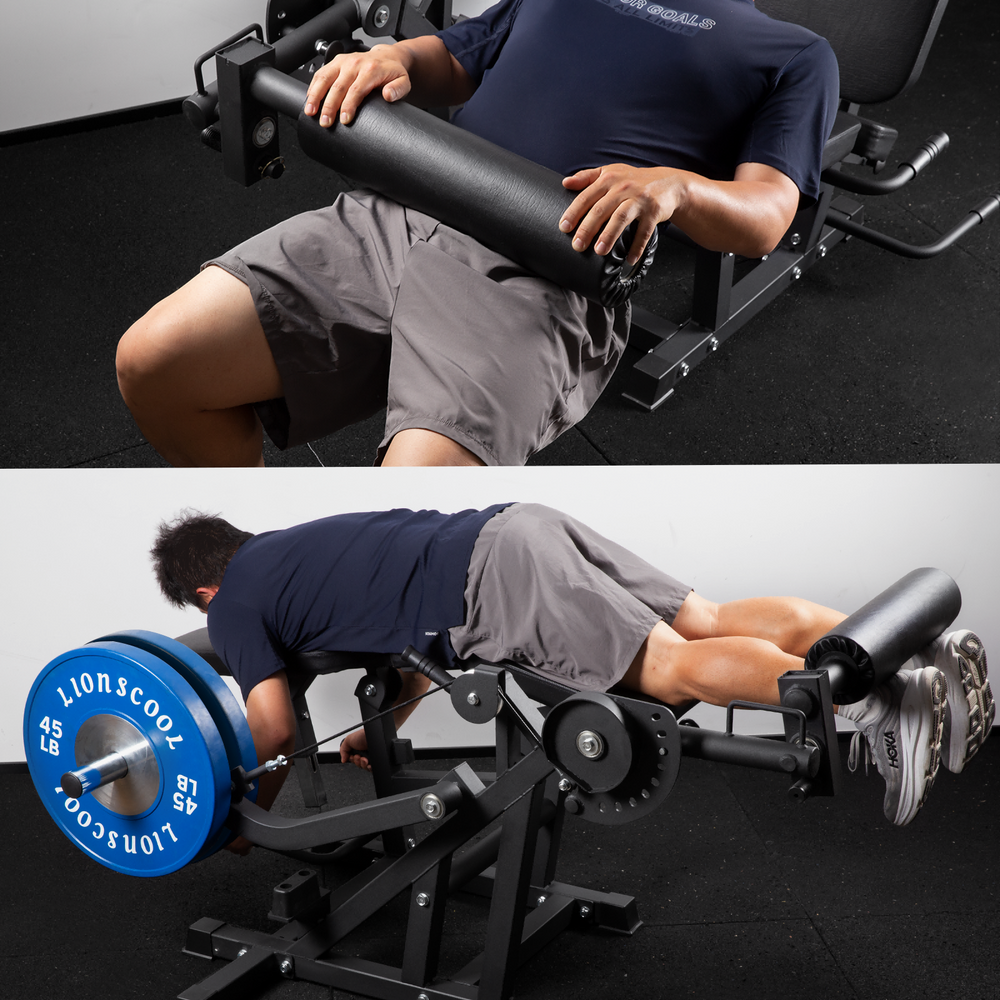 LIONSCOOL Leg Extension and Curl Machine V4.0, Adjustable Seated and ...