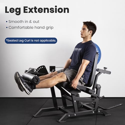 LIONSCOOL Leg Extension, Leg Curl & Exercise Bench V3.0 – Home and Garage Gym Solution