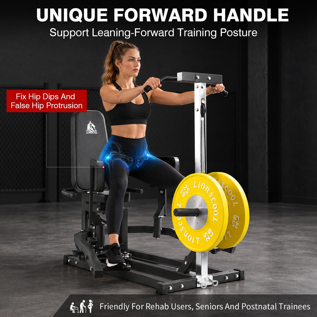Lionscool Plate-Loaded Hip Abductor And Adductor Machine
