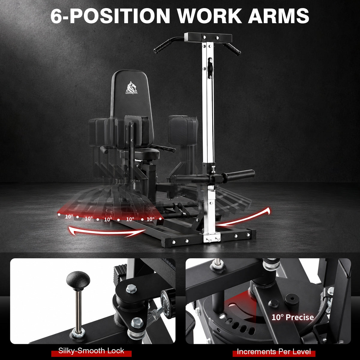 Lionscool Plate-Loaded Hip Abductor And Adductor Machine