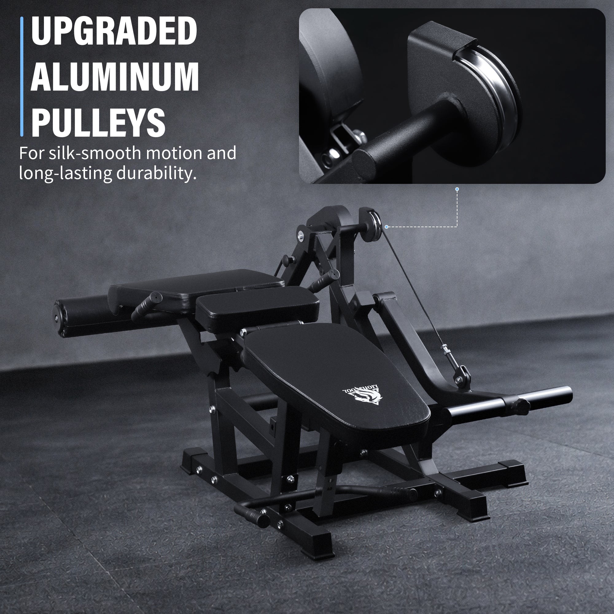 LIONSCOOL Leg Extension and Curl Machine V4.0, Adjustable Seated