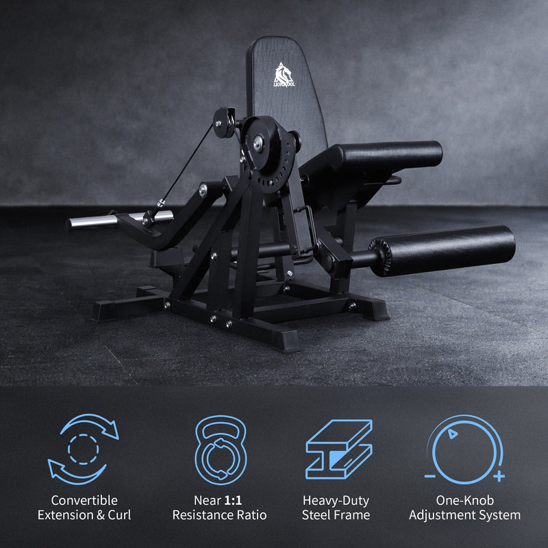 LIONSCOOL Leg Extension and Curl Machine V4.0, Adjustable Seated and ...