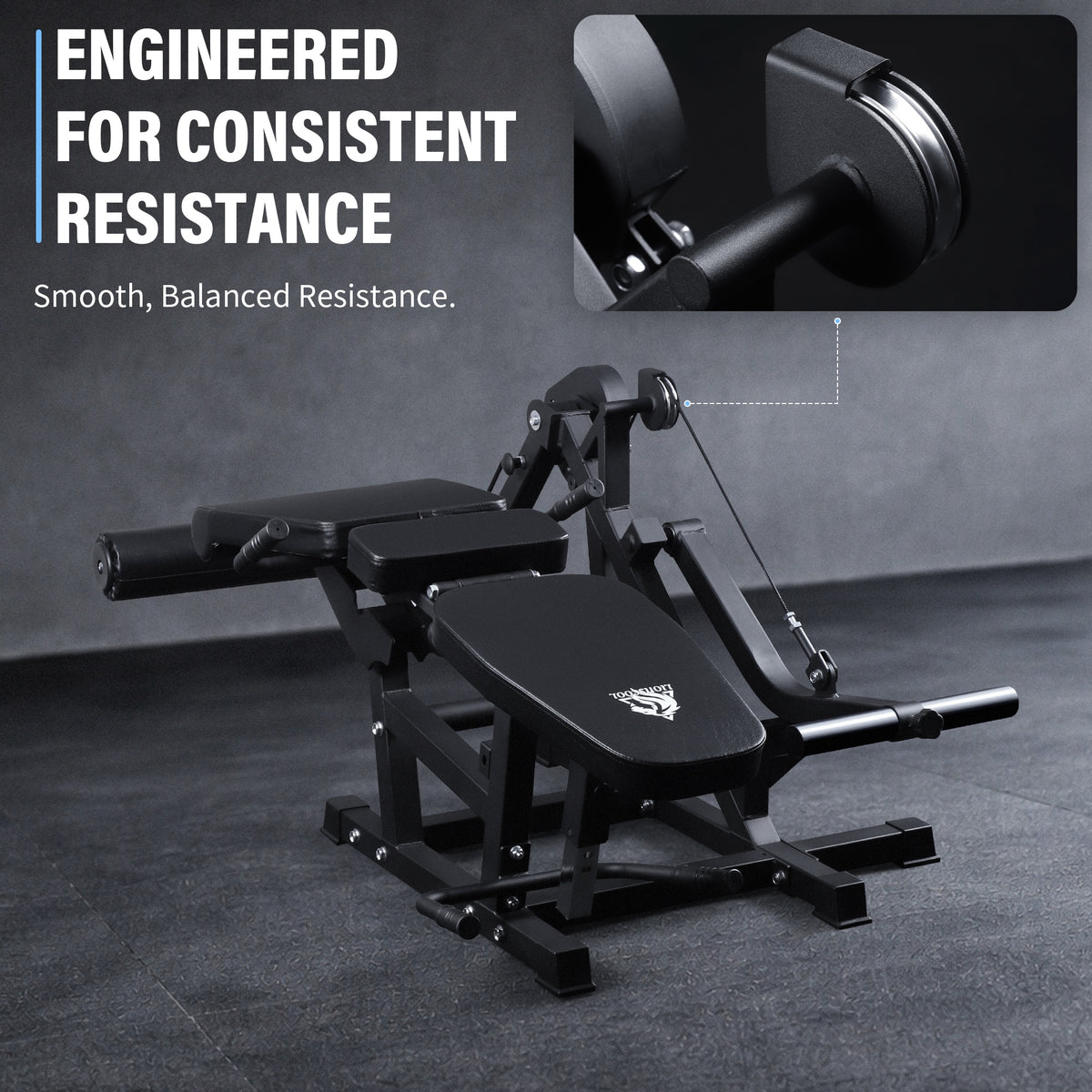 LIONSCOOL Leg Extension and Curl Machine V4.0, Adjustable Seated and ...