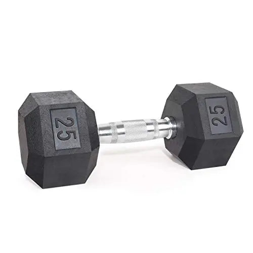 LIONSCOOL Rubber Encased Hex Dumbbells with Metal Handle for Strength Training, Resistance Training, Build Muscle and Full Body Workout, 5-65lbs… LIONSCOOL