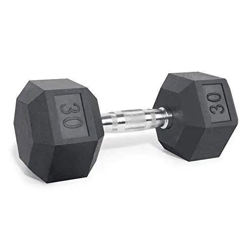 LIONSCOOL Rubber Encased Hex Dumbbells with Metal Handle for Strength Training, Resistance Training, Build Muscle and Full Body Workout, 5-65lbs… LIONSCOOL