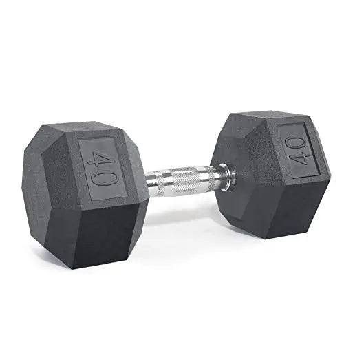 LIONSCOOL Rubber Encased Hex Dumbbells with Metal Handle for Strength Training, Resistance Training, Build Muscle and Full Body Workout, 5-65lbs… LIONSCOOL
