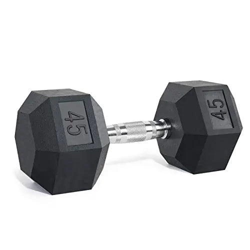 LIONSCOOL Rubber Encased Hex Dumbbells with Metal Handle for Strength Training, Resistance Training, Build Muscle and Full Body Workout, 5-65lbs… LIONSCOOL